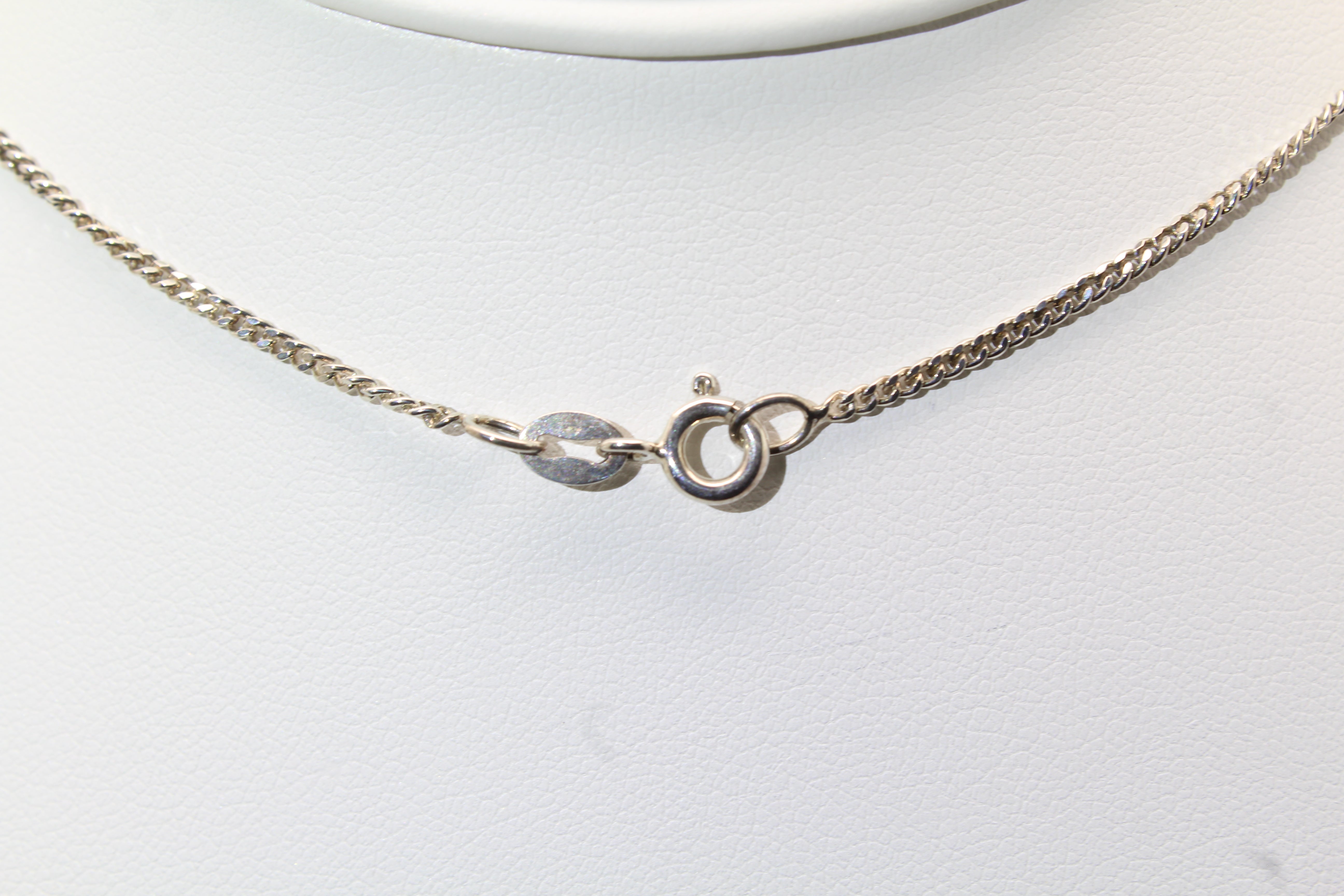 Green Fire Trillion Opal Necklace | Handmade Sterling Silver Jewelry